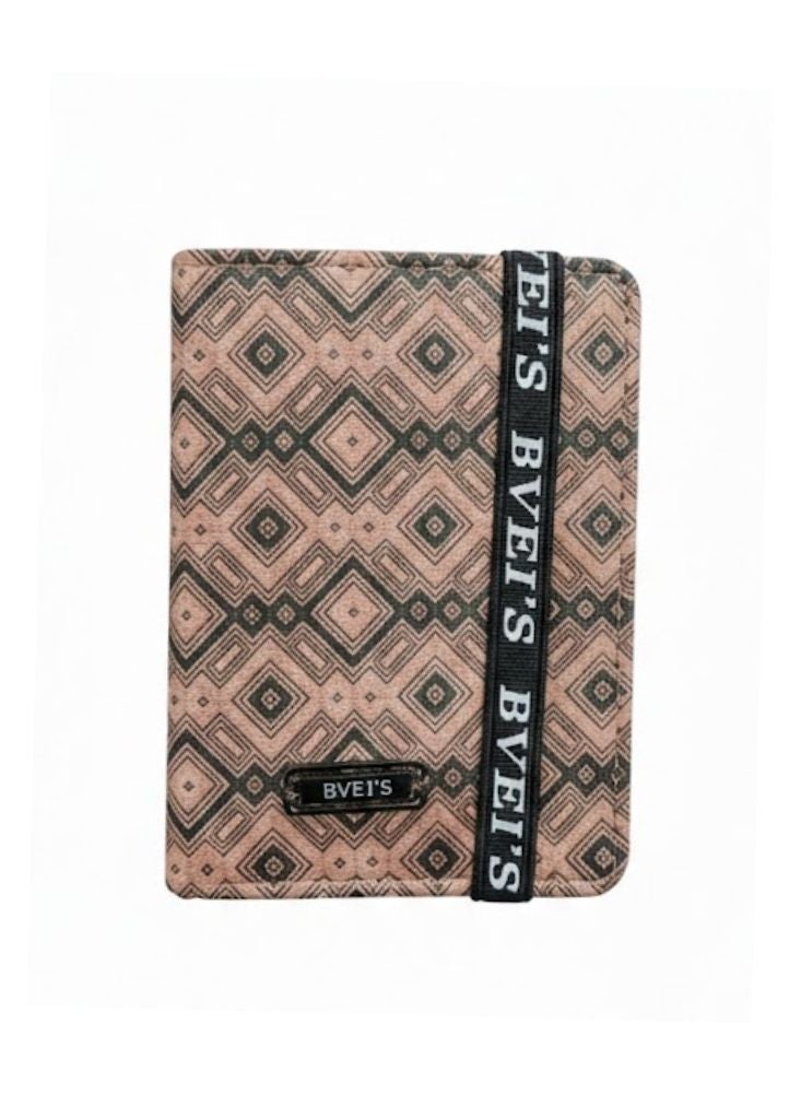 Premium Patterned Fabric Bifold Wallet with Elastic Band Closure, Lightweight Casual Wallet - Image 1